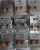 Clearance lot crystal glass earrings 9 pairs