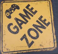 Clearance lot 2 game zone metal signs
