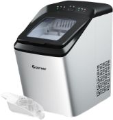 RRP £179.95! COSTWAY Table Top / Countertop Portable Ice Maker Machine, Makes 15kg Ice in 24Hrs.
