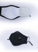 800 x Cotton Face Mask with Filter Black