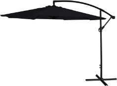 4x Banana Cantilever Parasol and Water Base - Black