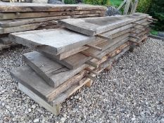 7x Hardwood Dry Sawn Waney Edge / Live Edge English Oak Boards