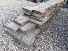 12x Hardwood Dry Sawn Waney Edge/ Live Edge English Oak Boards / Planks