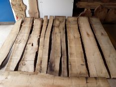 8x Job Lot Hardwood Seasoned Sawn Waney Edge / Live Edge Timber English Chestnut Boards