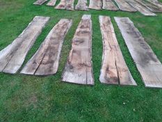 5x Hardwood Seasoned Sawn Waney Edge / Live Edge Timber English Oak Boards