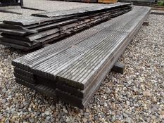 12x Pressure Treated Softwood Grooved Decking Boards