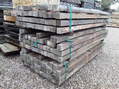 50x Hardwood Air Dried Rustic Sawn English Oak Timber Posts