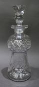 Vintage Bell Shaped Crystal Decanter