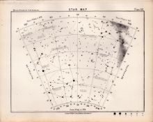 Star Map Chart Victorian 1892 Balls Atlas of Astronomy 69.