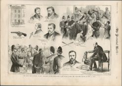 The Irish Invincibles & The Phoenix Park killings Trial Scenes Antique 1883