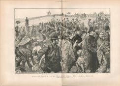 Police Breaking Up Proclaimed Meeting Cork 1888 Antique Double Print