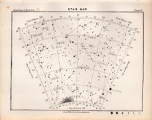 Star Map Chart Victorian 1892 Balls Atlas of Astronomy 65.