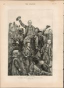 Released Political Prisoner Cheered in the Streets West of Ireland 1888 Print