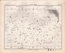 Star Map Chart Victorian 1892 Balls Atlas of Astronomy 63.