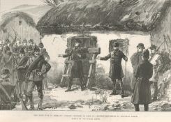 Irish Land Wars Cork Priest Chained to Gate to Prevent Eviction Party 1887 Print