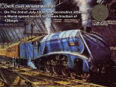 The Mallard Steam Engine 1938 World Speed Record Metal Coin Set 2