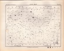 Star Map Chart Victorian 1892 Balls Atlas of Astronomy 60.