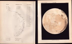 Moon Fourteenth Day Cycle Victorian 1892 Atlas of Astronomy 38.