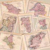Joblot 25 Antique 1850’s Map Mrs Hall Tour of Ireland Victorian Prints.