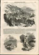 Kate Kearney's Cottage Gap of Dunloe Killarney Victorian 1849 Print