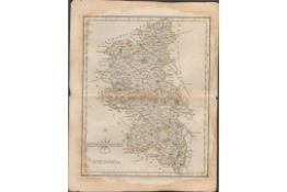 Buckinghamshire John Cary 1787 George III Antique Hand Coloured Map.
