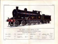 The London & North Western Railway Coloured Detailed Antique Book Plate.