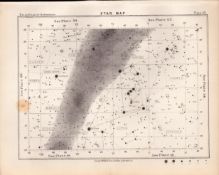 Star Map Chart Victorian Antique 1892 Atlas of Astronomy 59