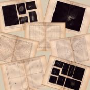 Collection 16 Antique 1901 Astronomy Star Atlas Large Size Prints.