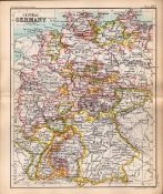 The German Empire Double Sided Victorian Antique 1896 Map.