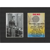 James Bond Dr No 60th Anniversary Mounted Card & Coin Metal Art