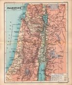 Palestine & Environs of Jerusalem Double Sided 1896 Map. This Double-Sided Map Has Been Removed...