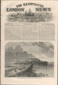 Troops Marching to Port Dublin to Stop Fenian Rebels Landing 1866 Print.
