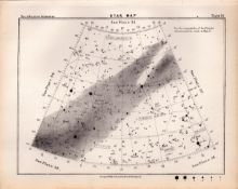 Star Map Chart Victorian 1892 Balls Atlas of Astronomy 53.
