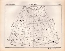 Star Map Chart Victorian 1892 Balls Atlas of Astronomy 56.