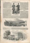 Irish Famine Cork Food Riots Dungarvan, Youghal Victorian Antique 1846 Print