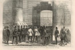 Fenian Conspiracy Prisoners Marching to Cork Prison Victorian 1867 Print