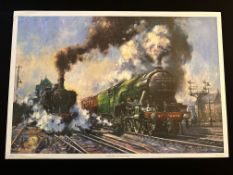 Heading North, Flying Scotsman By Alan Fearnley 1975