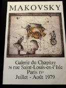 Makovsky, Galerie Du Chapitre, Paris, 1979 Exhibition Poster