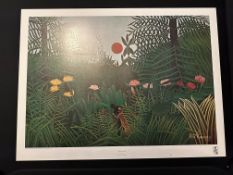 Jungle Sunset By Henri Rousseau