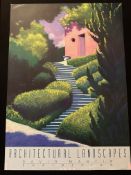 Architectural Landscapes, David Martin Exhibition, Santa Monica 1986 Poster