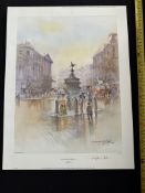 Piccadilly Circus By Douglas West and Signed Limited Edition Print