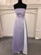 Lilac and White Prom Dress Size L Approx 12-14