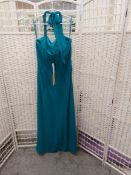 Kenneth Winston Designer Dress Style 5121 Size 16 In Teal