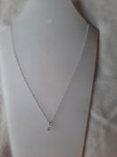 Silver Necklace With Pretty CZ Stone. RRP £34.99