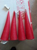 8 Red Cone Candles From Paperchase