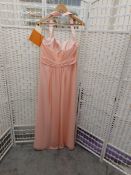 Venus Designer Dress BM2070 In Size 16 Salmon/Icepink