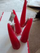 Paperchase Tall Red Cone Candles. Box of 8