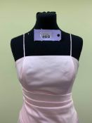 Small Pink Satin Prom Dress