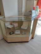 Corner Display Unit. Maple and Glass