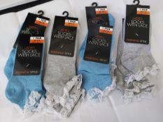 Box of 24 Pairs of Socks. Grey, Blue and Black Mixed